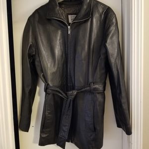 Leather coat